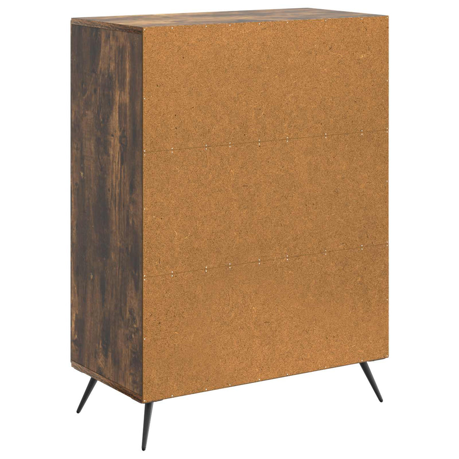 Dressoir Gerookt eiken 66 x 34,5 x 90 cm Bewerkt hout