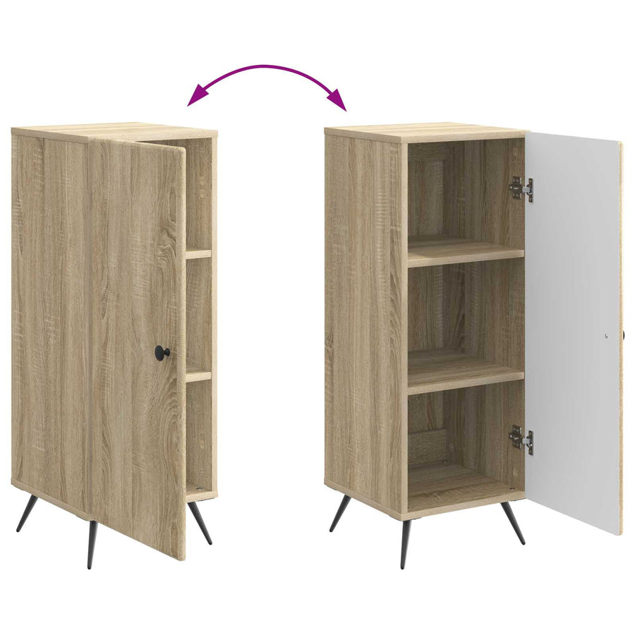 Dressoir Sonoma Eiken 33 x 34,5 x 90 cm Bewerkt hout
