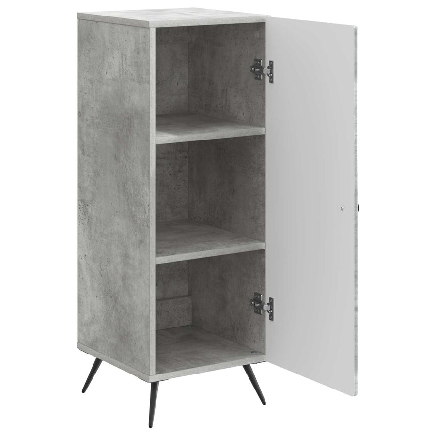 Dressoir Betongrijs 33 x 34,5 x 90 cm Bewerkt hout