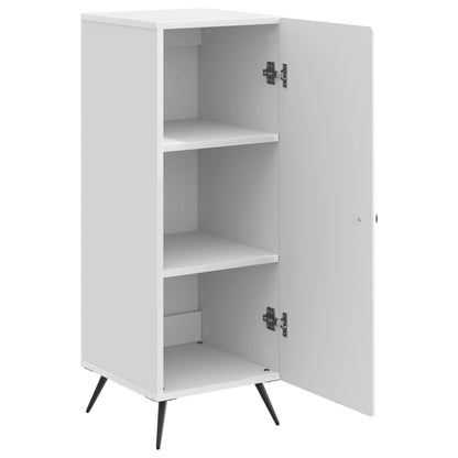 Dressoir Hoogglans Wit 33 x 34,5 x 90 cm Bewerkt hout