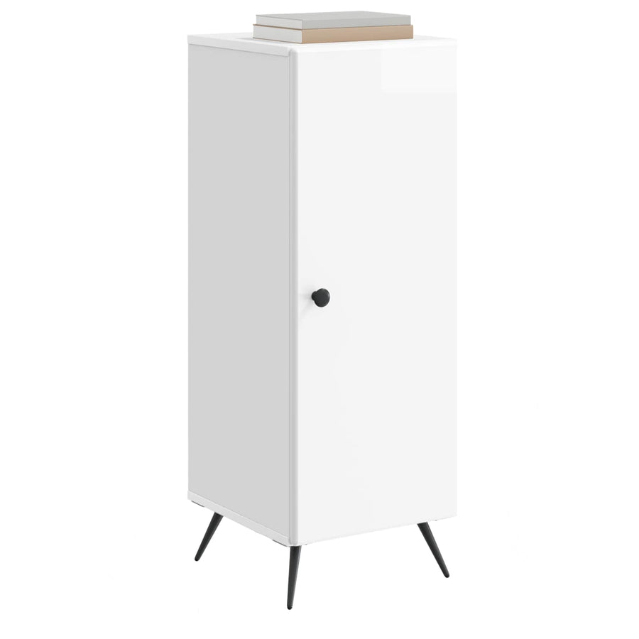 Dressoir Hoogglans Wit 33 x 34,5 x 90 cm Bewerkt hout