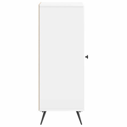 Dressoir Hoogglans Wit 33 x 34,5 x 90 cm Bewerkt hout