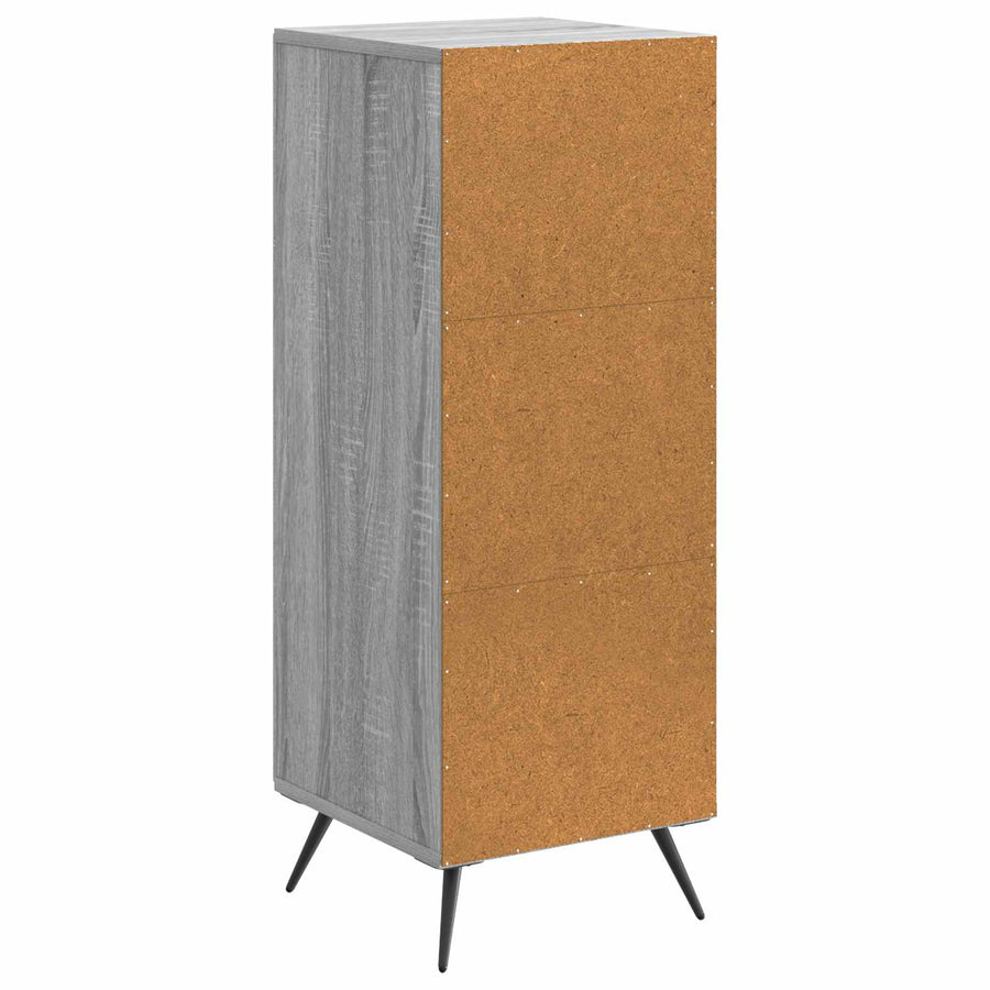 Dressoir Grijs sonoma 33 x 34,5 x 90 cm Bewerkt hout