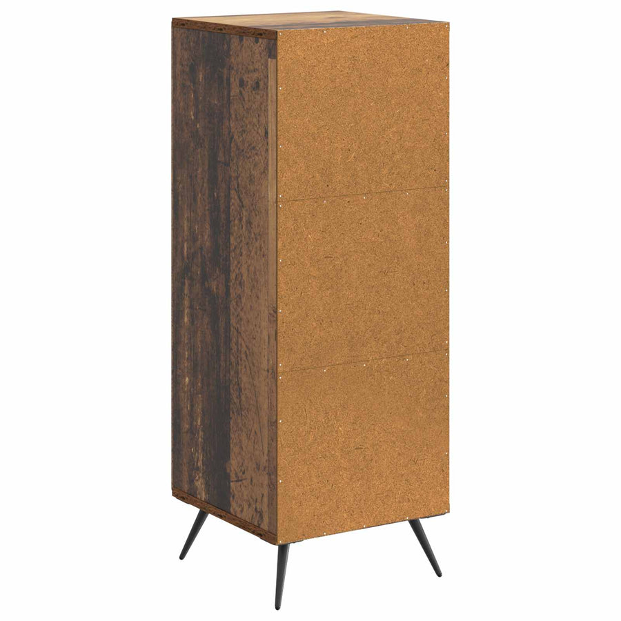 Dressoir Oud hout 33 x 34,5 x 90 cm Bewerkt hout
