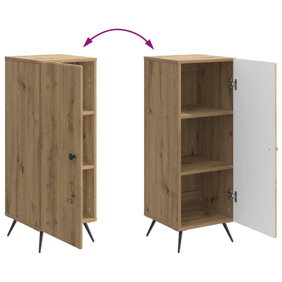 Dressoir Artisanaal eiken 33 x 34,5 x 90 cm Bewerkt hout