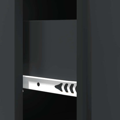 Ladenkast Zwart 66 x 34,5 x 90 cm Bewerkt hout