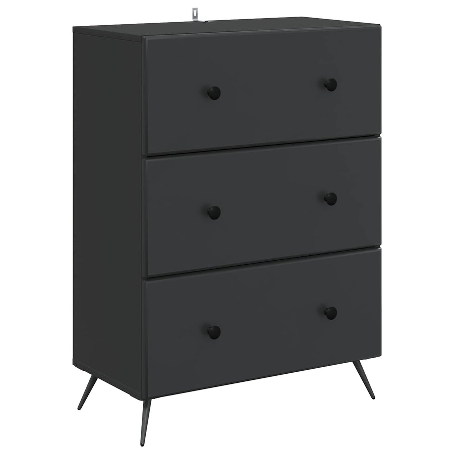 Ladenkast Zwart 66 x 34,5 x 90 cm Bewerkt hout