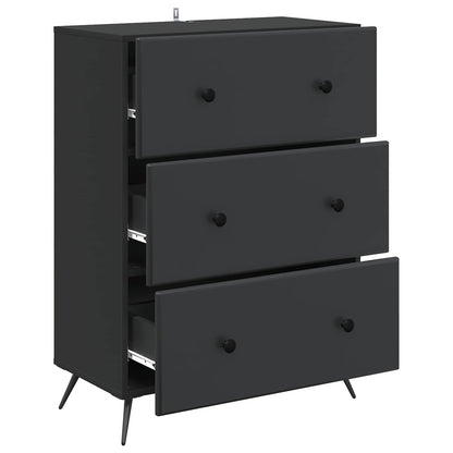 Ladenkast Zwart 66 x 34,5 x 90 cm Bewerkt hout