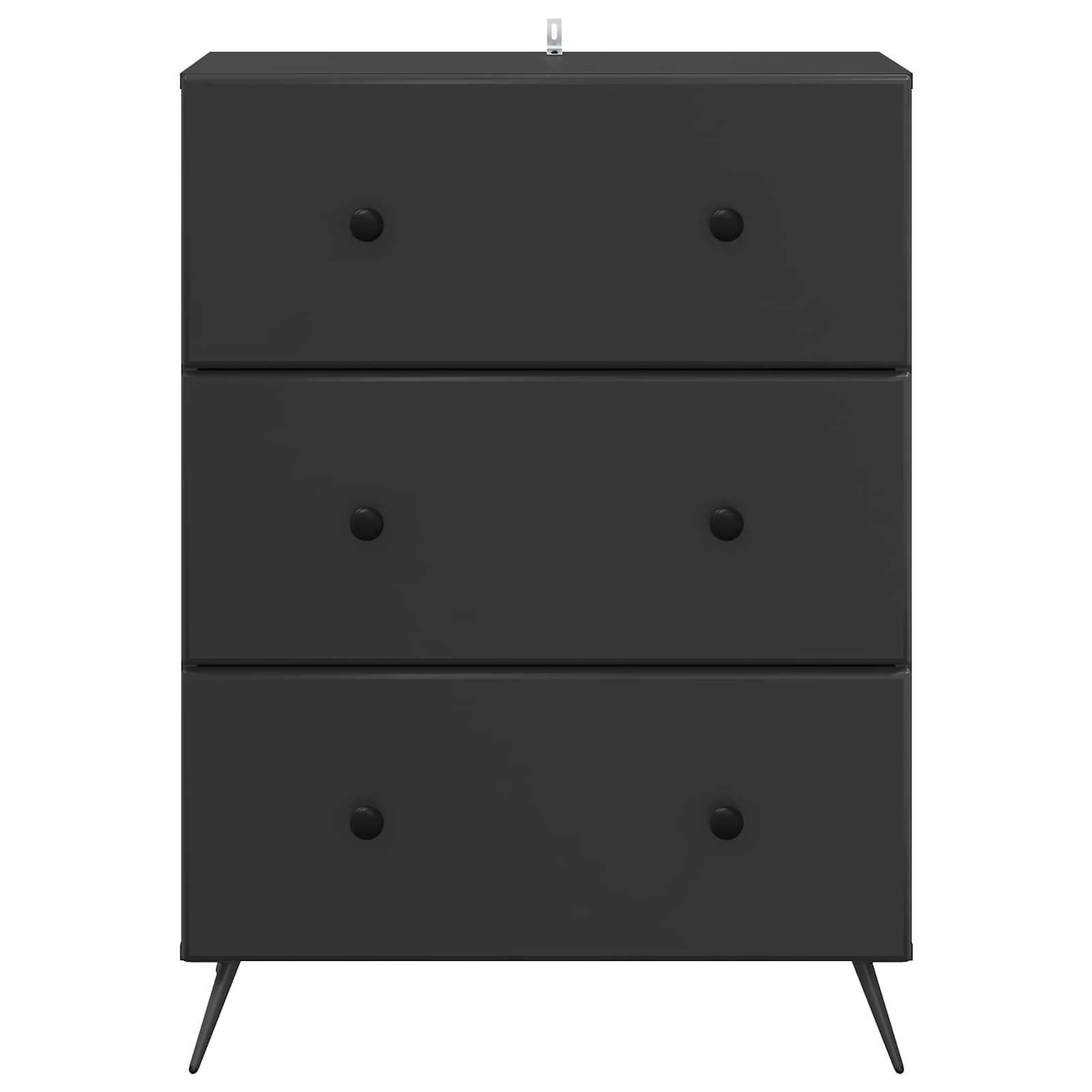 Ladenkast Zwart 66 x 34,5 x 90 cm Bewerkt hout