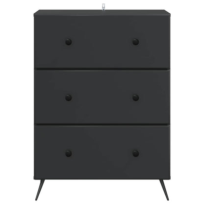 Ladenkast Zwart 66 x 34,5 x 90 cm Bewerkt hout