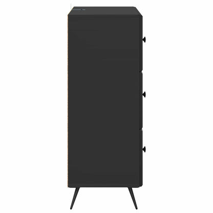 Ladenkast Zwart 66 x 34,5 x 90 cm Bewerkt hout