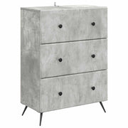 Ladenkast 66x34,5x90 cm betongrijs bewerkt hout