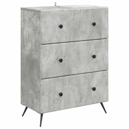 Ladenkast Betongrijs 66 x 34,5 x 90 cm Bewerkt hout