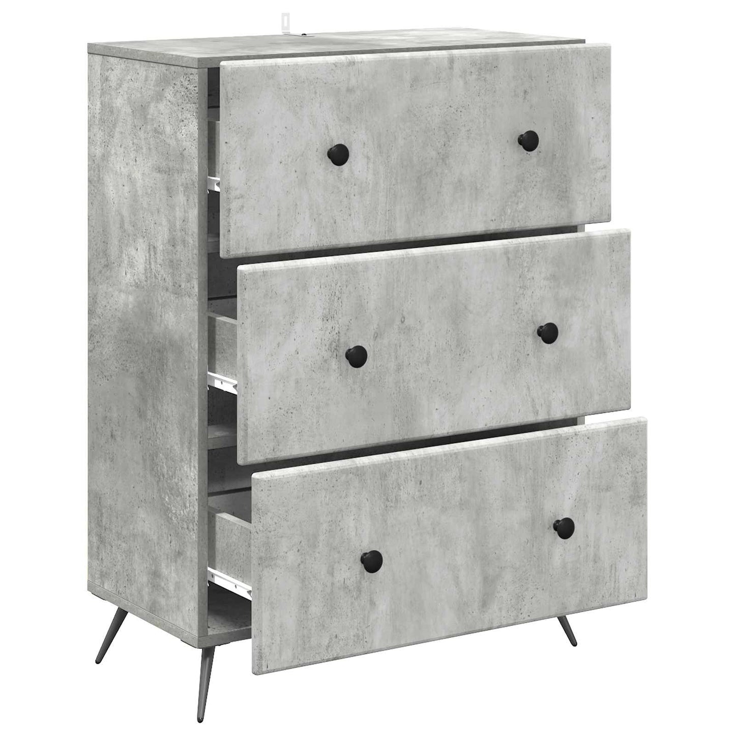 Ladenkast Betongrijs 66 x 34,5 x 90 cm Bewerkt hout