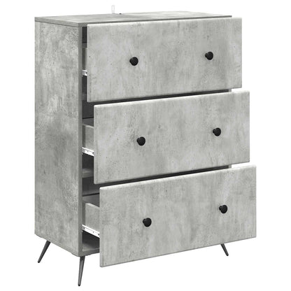 Ladenkast Betongrijs 66 x 34,5 x 90 cm Bewerkt hout