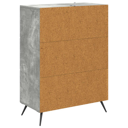 Ladenkast Betongrijs 66 x 34,5 x 90 cm Bewerkt hout