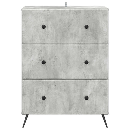 Ladenkast Betongrijs 66 x 34,5 x 90 cm Bewerkt hout