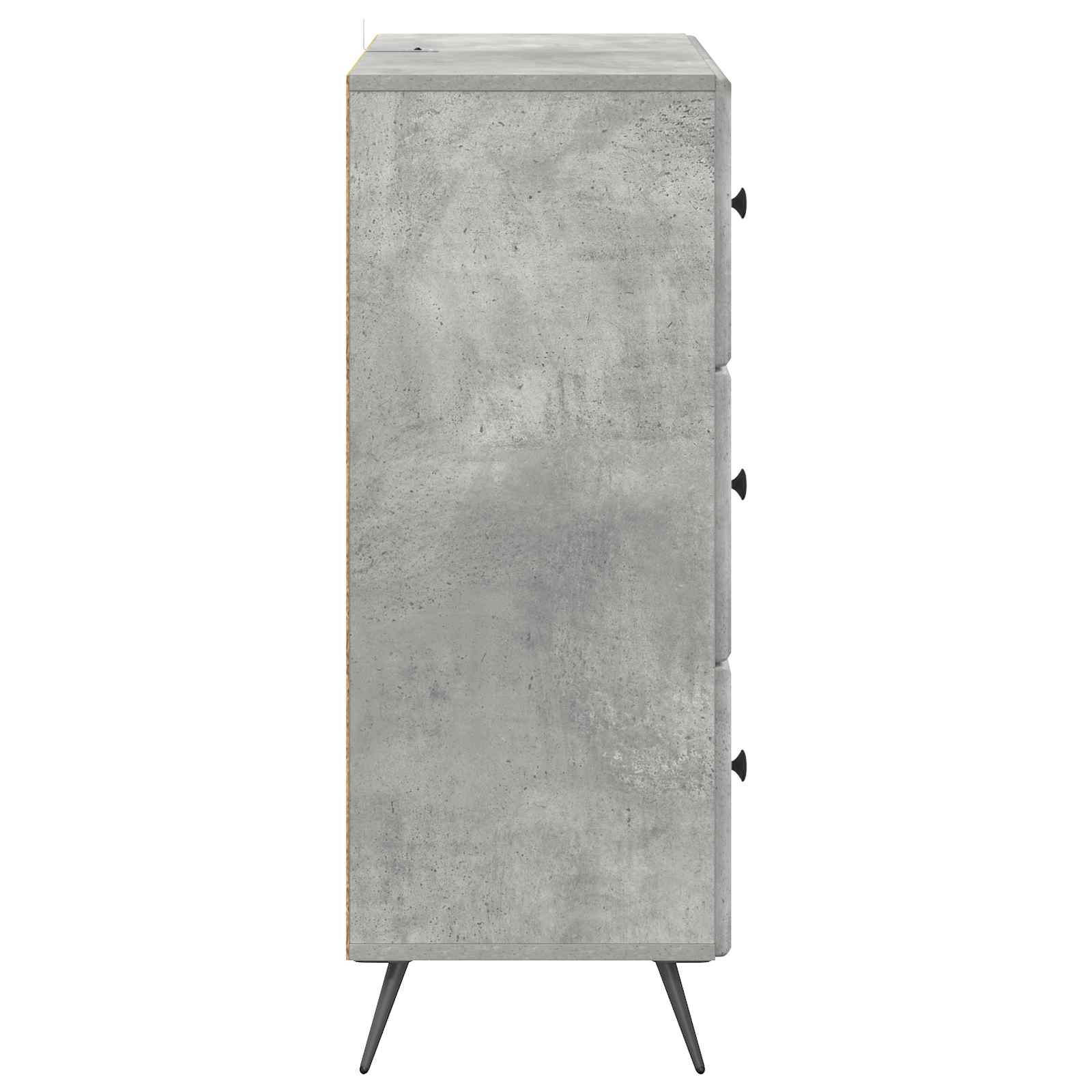 Ladenkast Betongrijs 66 x 34,5 x 90 cm Bewerkt hout