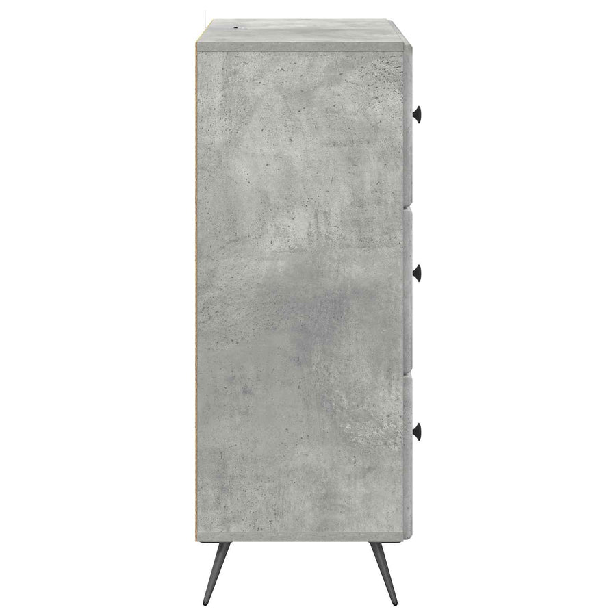 Ladenkast Betongrijs 66 x 34,5 x 90 cm Bewerkt hout