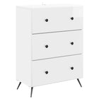 High Gloss White Chest of Drawers 66 x 34.5 x 90 cm Engineered Wood