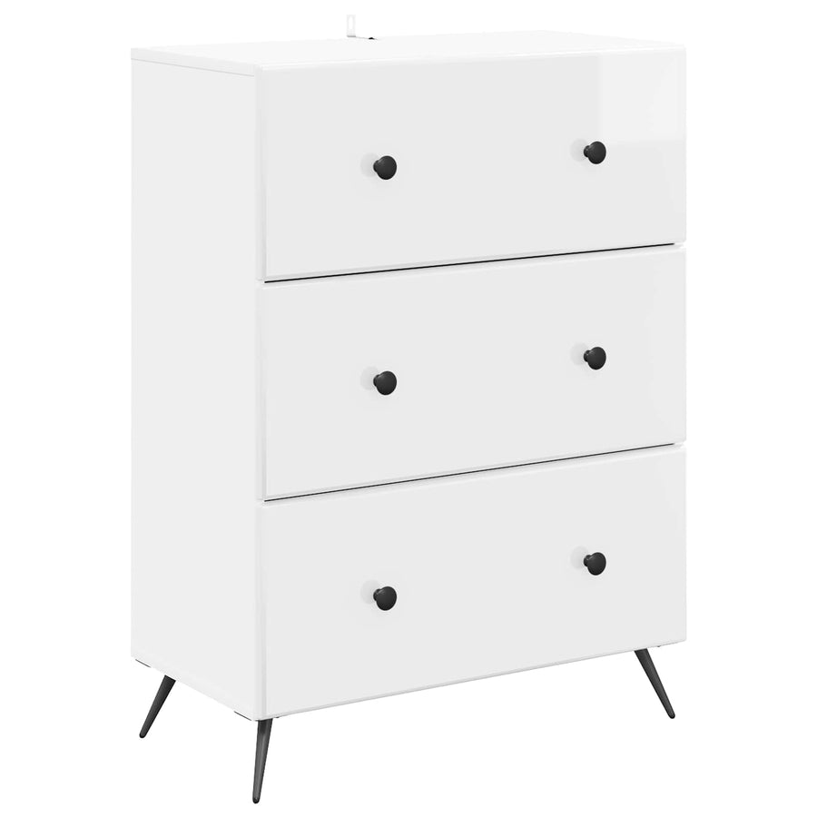 Ladenkast Hoogglans Wit 66 x 34,5 x 90 cm Bewerkt hout