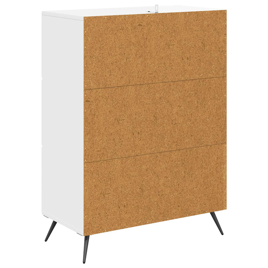 Ladenkast Hoogglans Wit 66 x 34,5 x 90 cm Bewerkt hout