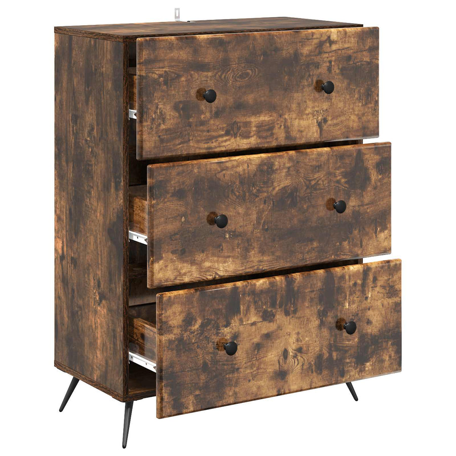 Ladenkast Gerookt eiken 66 x 34,5 x 90 cm Bewerkt hout