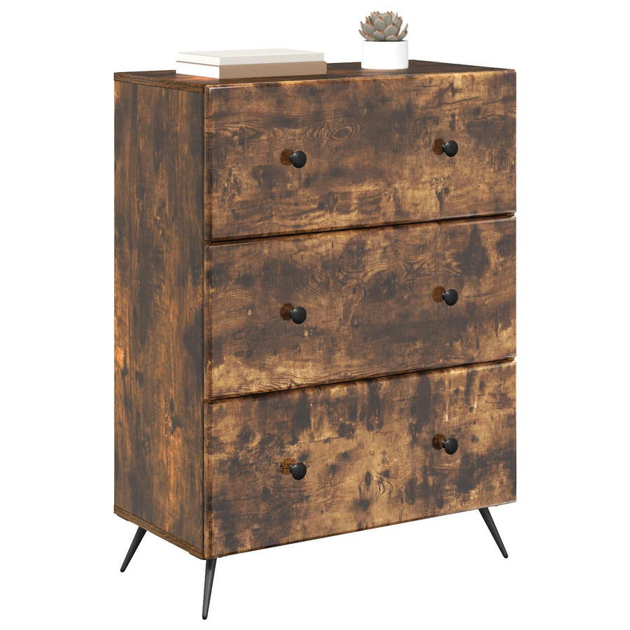 Ladenkast Gerookt eiken 66 x 34,5 x 90 cm Bewerkt hout