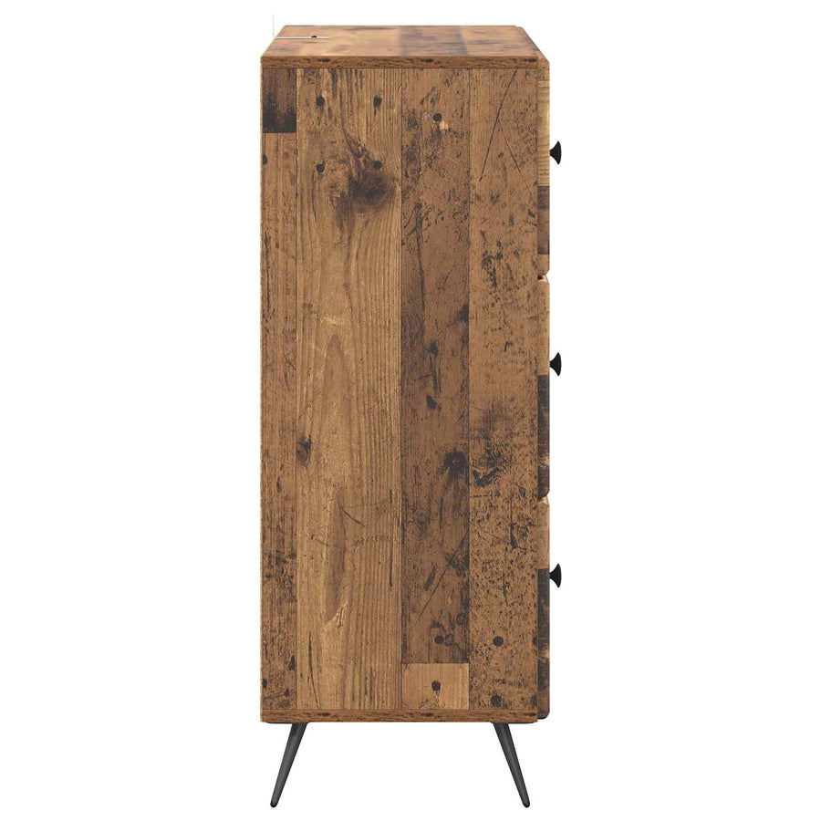 Ladenkast Oud hout 66 x 34,5 x 90 cm Bewerkt hout