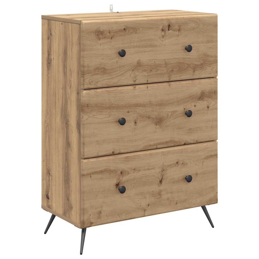Ladenkast Artisanaal eiken 66 x 34,5 x 90 cm Bewerkt hout