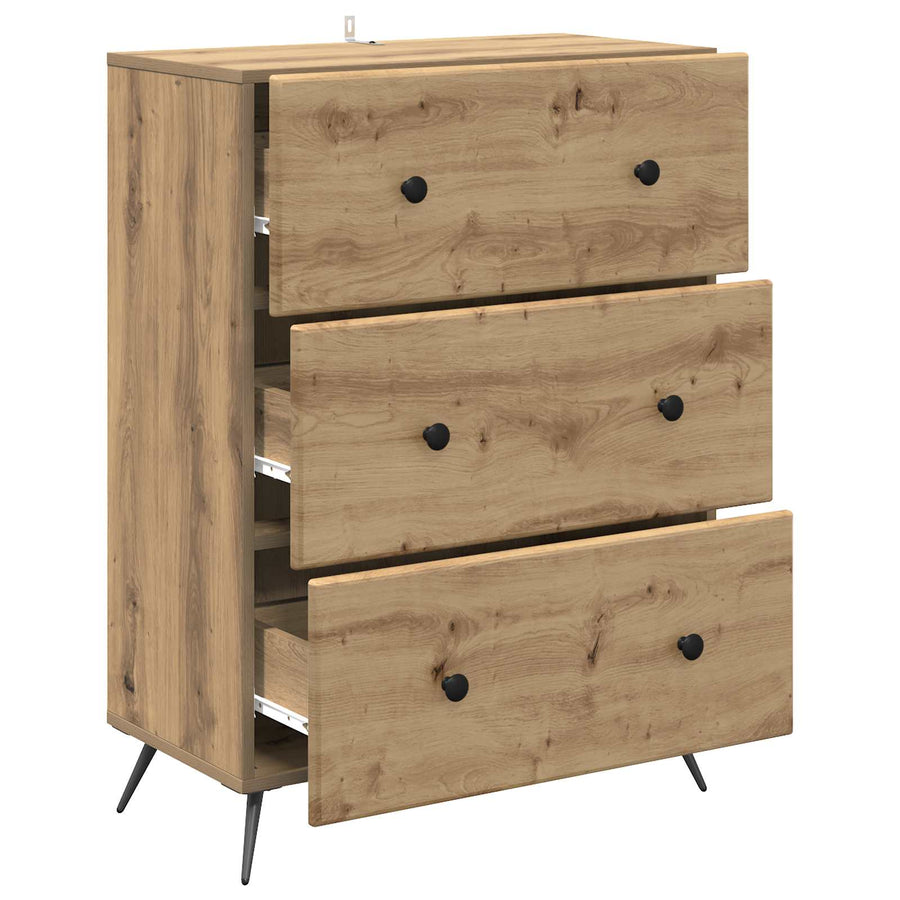 Ladenkast Artisanaal eiken 66 x 34,5 x 90 cm Bewerkt hout