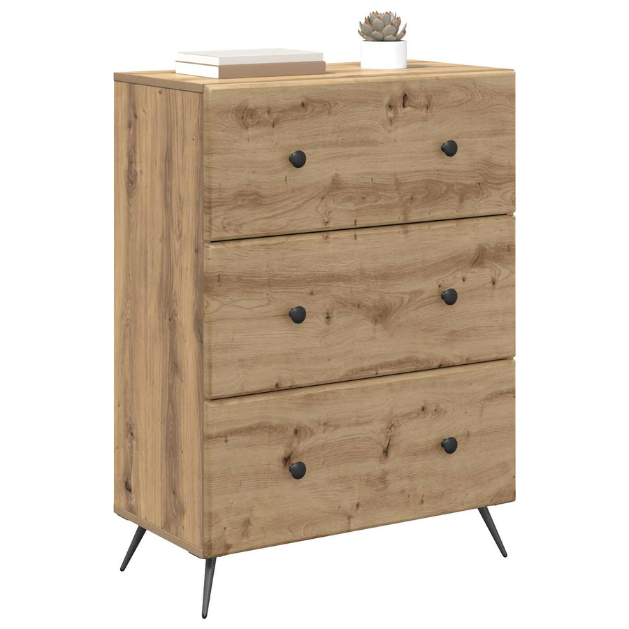 Ladenkast Artisanaal eiken 66 x 34,5 x 90 cm Bewerkt hout