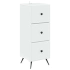 Ladenkast wit 33x34,5x90 cm bewerkt hout