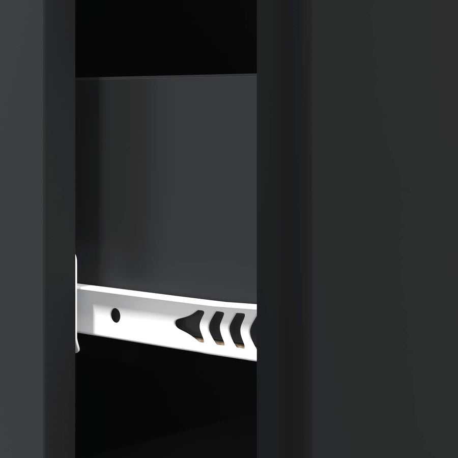 Ladenkast Zwart 33 x 34,5 x 90 cm Bewerkt hout