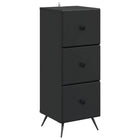 Chest of Drawers Black 33 x 34.5 x 90 cm Engineered Wood