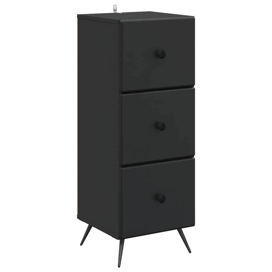 Ladenkast Zwart 33 x 34,5 x 90 cm Bewerkt hout