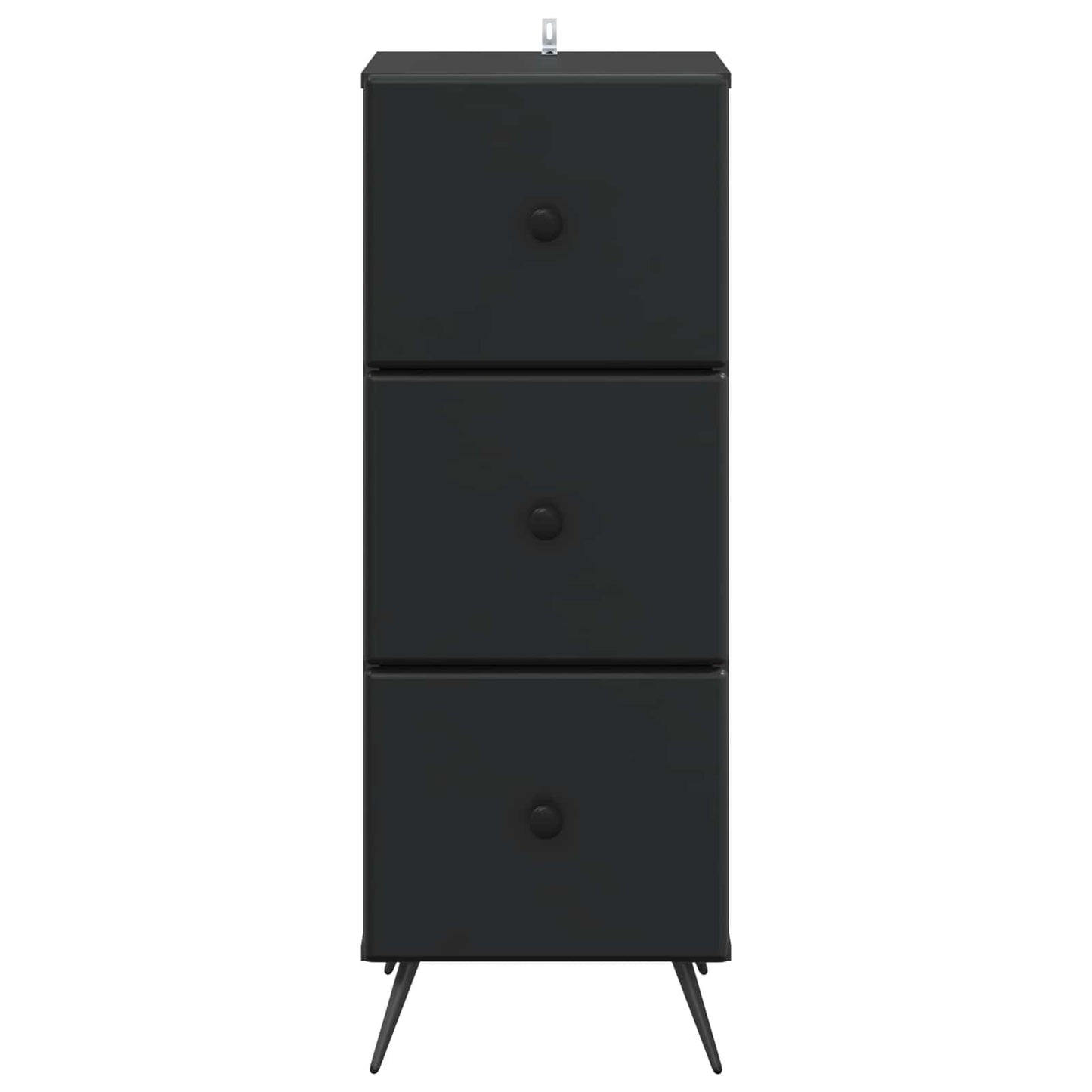 Ladenkast Zwart 33 x 34,5 x 90 cm Bewerkt hout