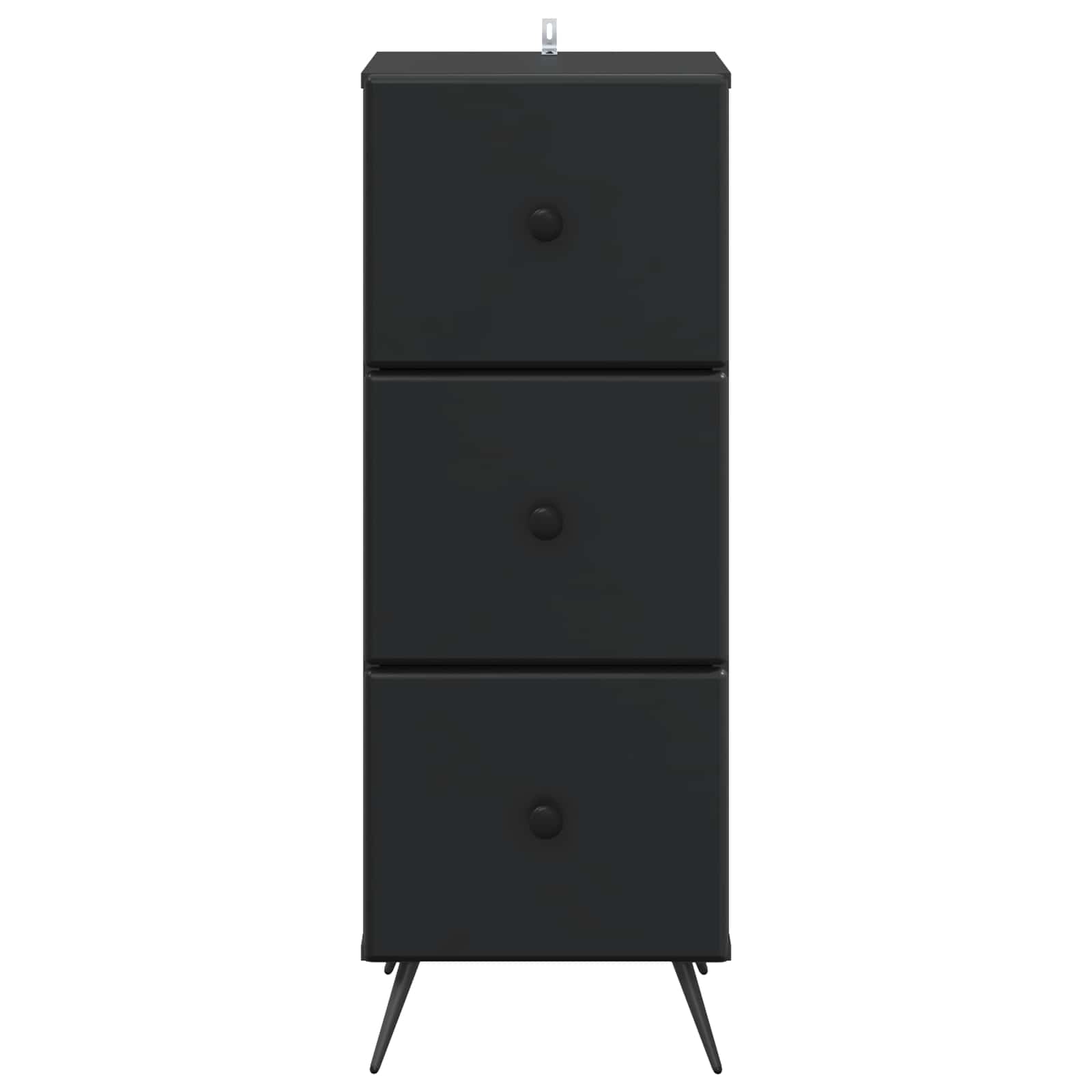 Ladenkast Zwart 33 x 34,5 x 90 cm Bewerkt hout