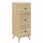 Sonoma Oak Chest of Drawers 33 x 34.5 x 90 cm Engineered Wood