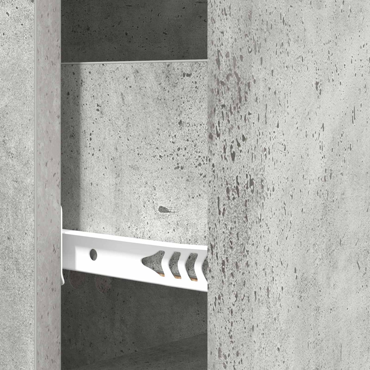 Ladenkast Betongrijs 33 x 34,5 x 90 cm Bewerkt hout