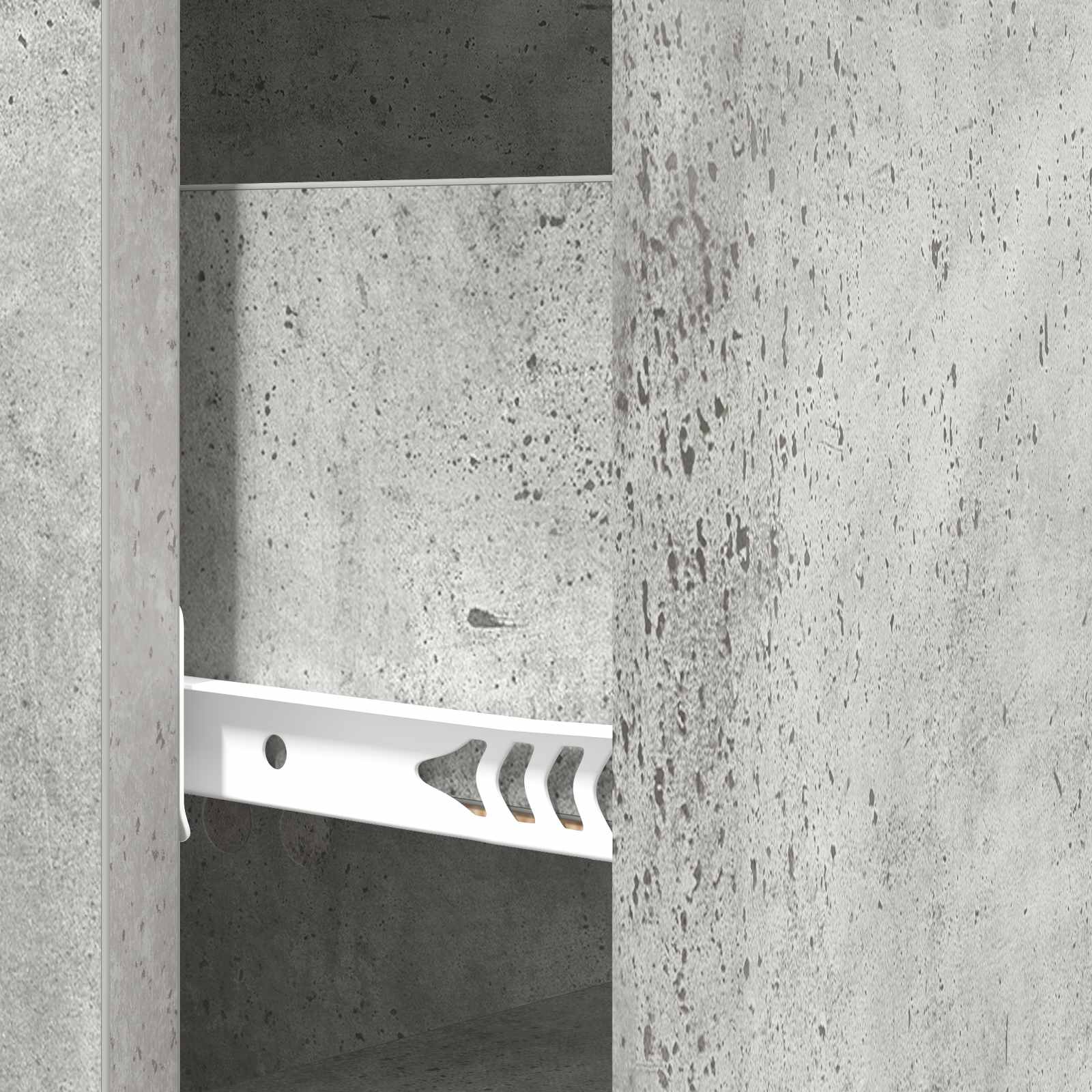 Ladenkast Betongrijs 33 x 34,5 x 90 cm Bewerkt hout