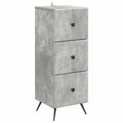 Ladenkast 33x34,5x90 cm betongrijs bewerkt hout
