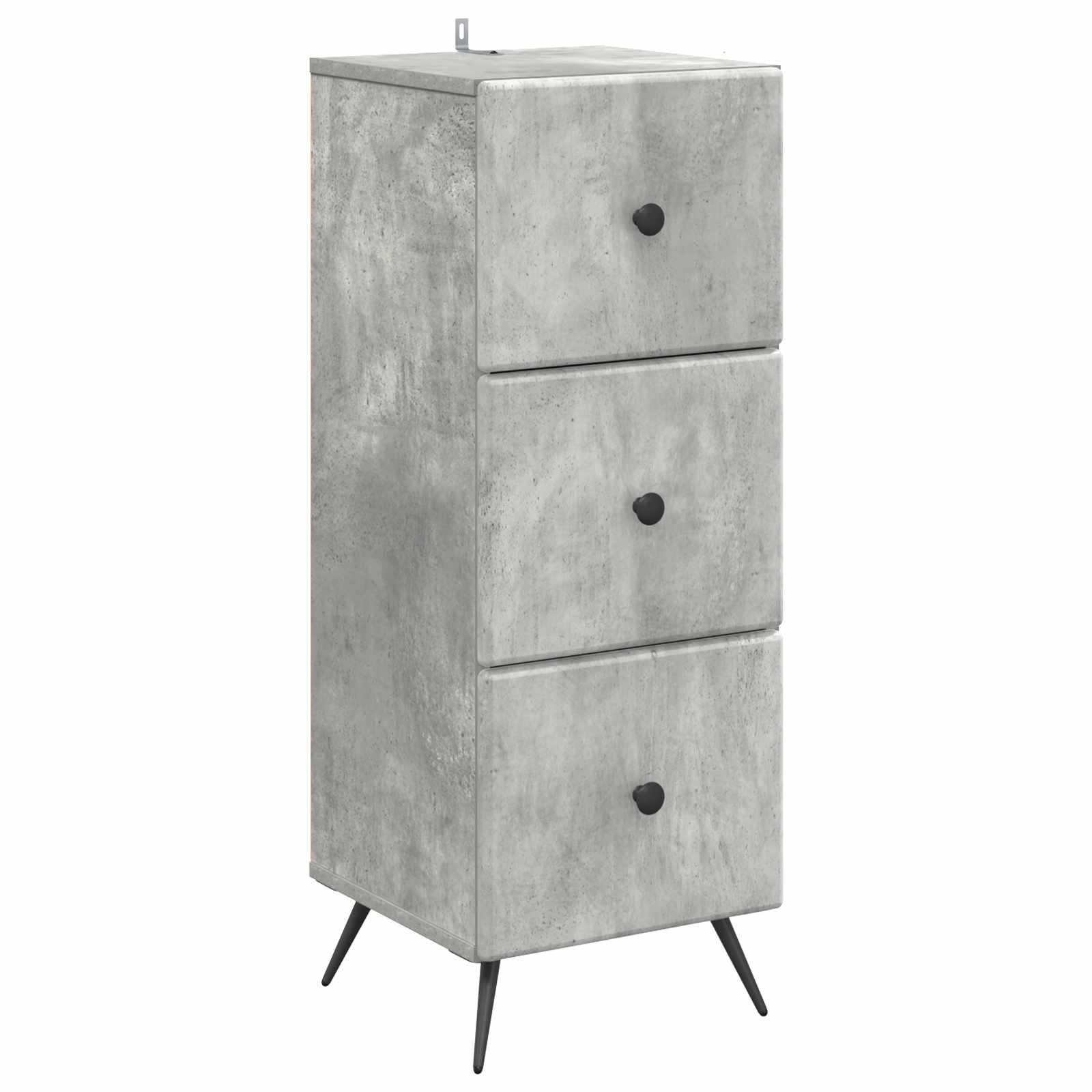 Ladenkast Betongrijs 33 x 34,5 x 90 cm Bewerkt hout