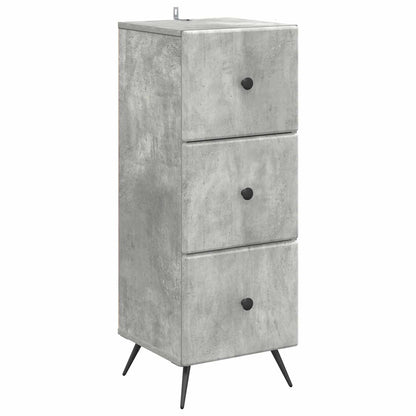 Ladenkast Betongrijs 33 x 34,5 x 90 cm Bewerkt hout