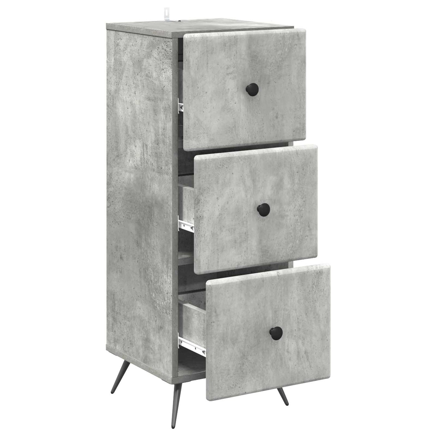 Ladenkast Betongrijs 33 x 34,5 x 90 cm Bewerkt hout