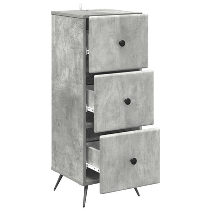 Ladenkast Betongrijs 33 x 34,5 x 90 cm Bewerkt hout