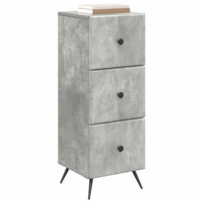 Ladenkast Betongrijs 33 x 34,5 x 90 cm Bewerkt hout
