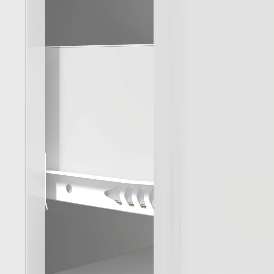 Ladenkast Hoogglans Wit 33 x 34,5 x 90 cm Bewerkt hout