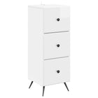 Drawer Cabinet High Gloss White 33 x 34.5 x 90 cm Engineered Wood