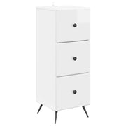 Ladenkast 33x34,5x90 cm hoogglans wit bewerkt hout